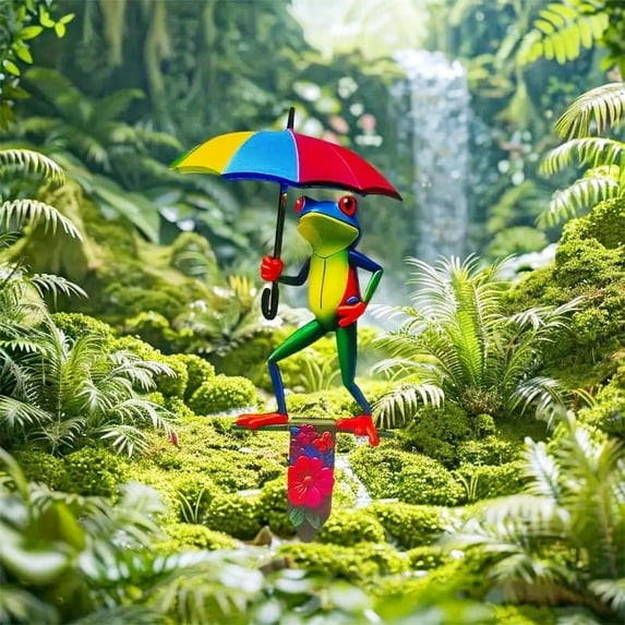 Gmogad Rust-proof Iron Ground Stake - Weather-resistant Garden Ornament for Flower Beds Patios Pathways Outdoor Yard Decoration Decor