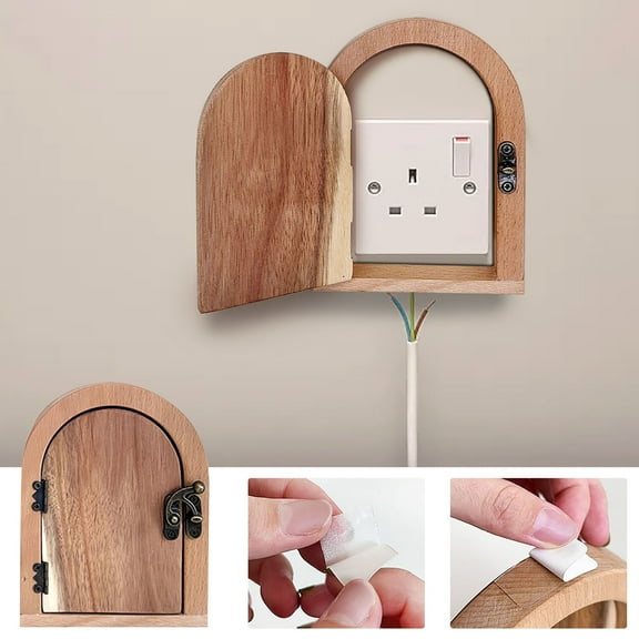 Gmogad Solid Wood Wall Frame Decor - Concealer for Switches, Sockets, Cracks - Rustic Home Improvement for Living Room, Bedroom, Office - Natural Aesthetic Cover