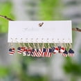 thumbnail image 1 of Gmogad USA Flag Earrings Patriotic Red White Blue Star Drop Earrings for Women, 4th of July Party Accessories, Independence Day Festive Jewelry Gift, 1 of 4