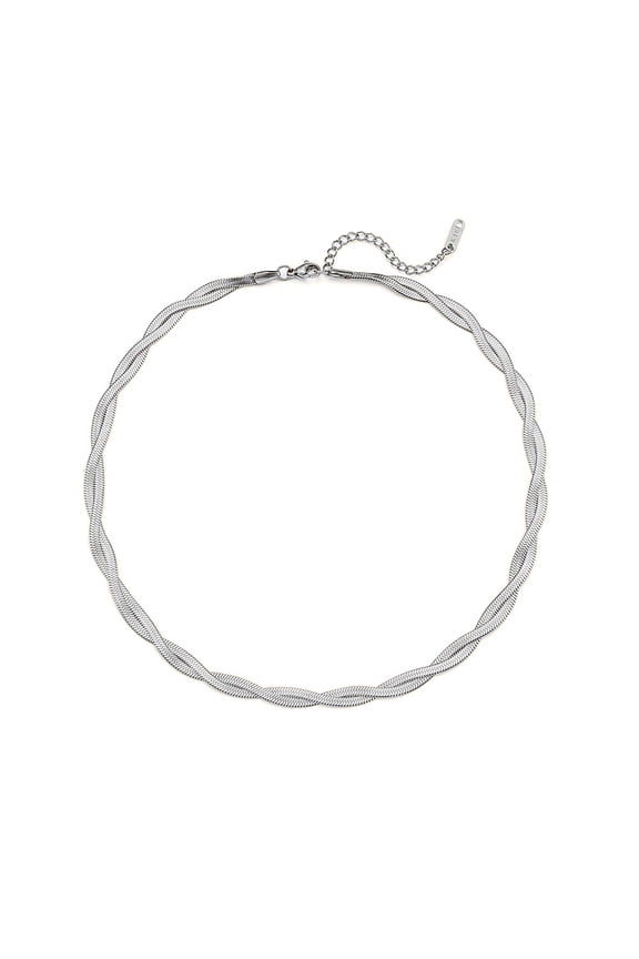 Gold Accessories For Women!YTTAL Braided Flat Snake Chain Stainless Steel Necklace Bracelet for Men Women Herringbone Layered Collarbone Finesse Chain Jewelry Gold Plated Necklace