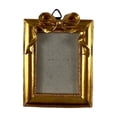 thumbnail image 1 of Clearance | Gold Carved Photo Frame with Bow Design for Tabletop Wall Display, Elegant Picture Frame for Home Office Photo Decor and Everyday Use, 1 of 5