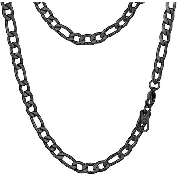 Clearance Gold Plated Figaro Chain for Men Hip Hop Necklace for His Birthday Everyday Christmas Gift 5mm/18-30inch Jewelry