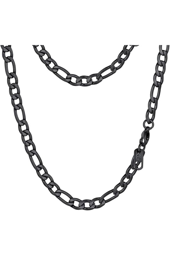 Clearance Gold Plated Figaro Chain for Men Hip Hop Necklace for His Birthday Everyday Christmas Gift 5mm/18-30inch Jewelry