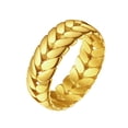 thumbnail image 1 of Clearance Statement Wheat Rings for Women Men 18K Gold Plated Band Rings Size Birthday Valentines Day Jewelry Gifts Girlfriend Wife Her Age Ideas, Size 13, 1 of 5