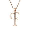 Clearance! Goodluck Alphabet Zircon Necklace Pendant Necklace Jewelry