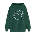 thumbnail image 1 of Graphic Hoodies for Women 2024 Fall Fashion Lightweight Long Sleeve Drawstring Pullover Tops Comfortable Love Heart Printed Hooded Sweatshirts Cute Tops, 1 of 4