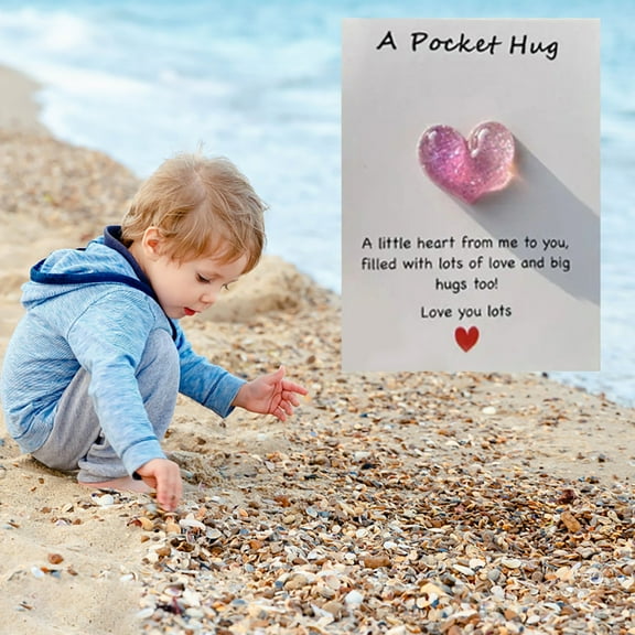 Clearance Greeting Card under $1,Pocket Hug Heart With Greeting Cards Ittle Heart Pocket Hug Carry Heartwarming Message To Hug Whoever Needs Cute Decorations Gift For Birthday Valentines Thanks