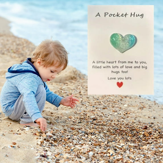 Clearance Greeting Card under $1,Pocket Hug Heart With Greeting Cards Ittle Heart Pocket Hug Carry Heartwarming Message To Hug Whoever Needs Cute Decorations Gift For Birthday Valentines Thanks