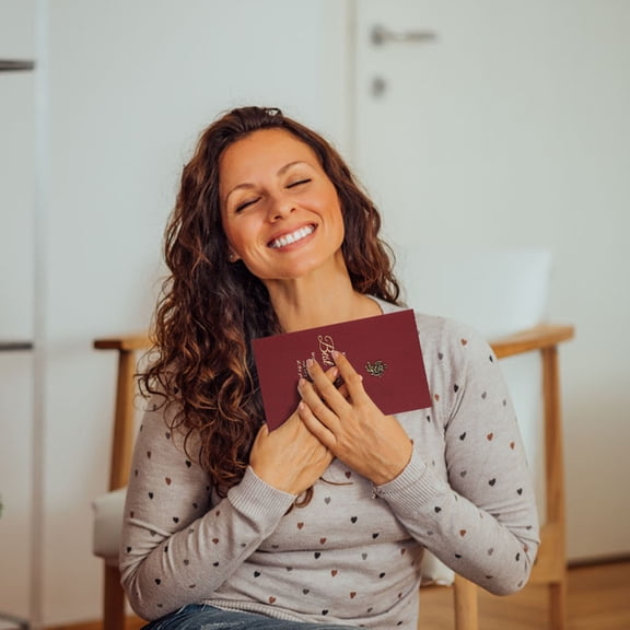 Clearance Greeting Card under $1,Vintage Stamping Copper Greeting Cards DIY Handwritten Birthday Wishes Cards Wedding Speech Thanksgiving Message Cards