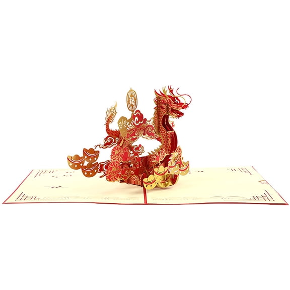 Clearance Greeting Card under $5,WhatSign Chinese New Years Cards 2025 3D Up Cards Year Of The Greeting Cards New Year Cards For Kids Family Friends Spring Festival Happy Chinese New Year Car