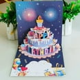 thumbnail image 1 of Clearance Greeting Card under $5,Happy Birthday Music Lighting Three Greeting Card Singing Birthday Card Hollow Paper Carving Gift 3D Birthday Card, 1 of 5