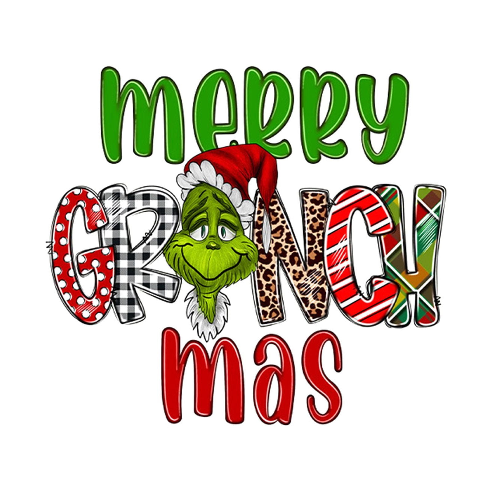 Clearance Grinch Christmas Decorations, Christmas Iron On Transfer Heat