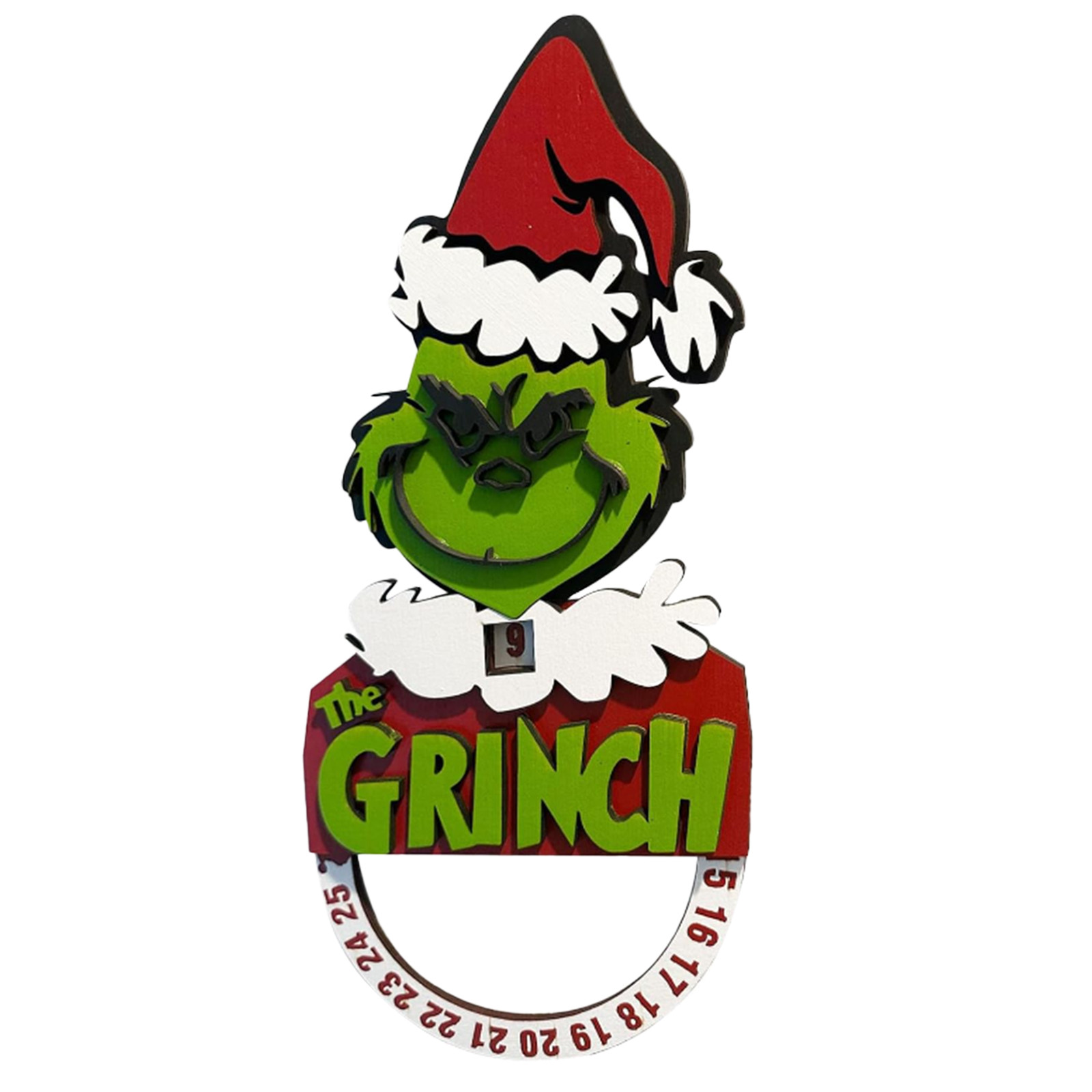 Clearance Grinch Greench Christmas Countdown Calendar 3D Wooden clearance-grinch-greench-christmas-countdown-calendar-3d-wooden