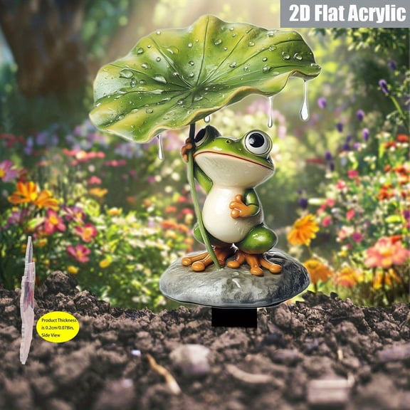 Clearance! Ground Insert,Frogs Ground Plug Decorative Animals Series 2D Flat Acrylic Garden Courtyard Decorative Ground Plug,Halloween Thanksgiving Day Decor
