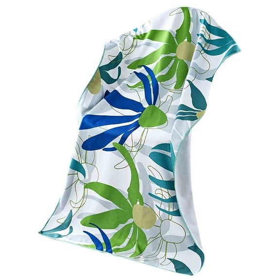 Guanhe Oversized Beach Towel 60x28Inches Beach Blanket Tropical Style Printed Big Microfiber Quick Dry Pool Towel Summer Gifts for Adults Women Men Kids,Green,Red