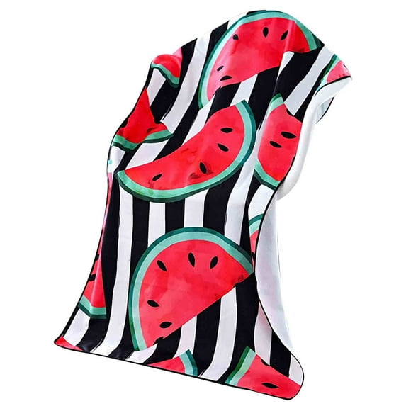 Guanhe Oversized Beach Towel 60x28Inches Beach Blanket Tropical Style Printed Big Microfiber Quick Dry Pool Towel Summer Gifts for Adults Women Men Kids,Green,Red