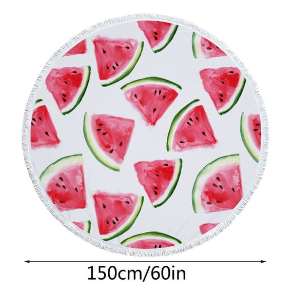 Guanhe Summer Round Printed Microfiber Beach Towel Super Lightweight Colorful Bath Towel Sandproof Beach Blanket Beach Mat Multi-Purpose Towel For Travel Swimming Pool