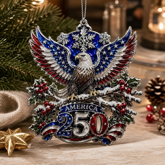 Clearance Gunhay Christmas Ornaments, 250 Anniversary USA Merchandise, United States 250th Anniversary Decor, America 250 Years Patriotic Home Decor, American Eagle