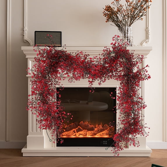 Clearance Gunhay Fall Decor Fall Colored Berry Vine Garland, 11IN Artificial Fall Foliage Garland Autumn Decor for Home Wedding Party(Red)