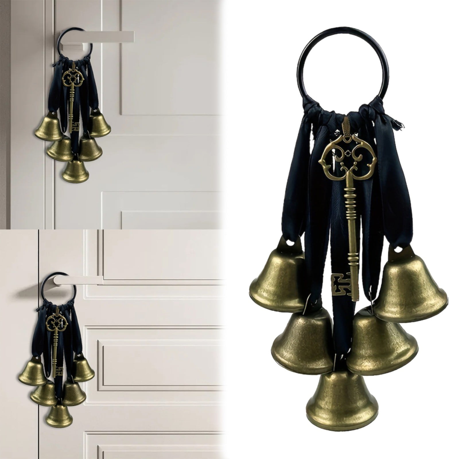 Clearance Guopo Witch Bells For Door Knob Hanger Wind Chimes Witchy Things Clear Negative Energy Witchcraft For Boho Home Room Decor