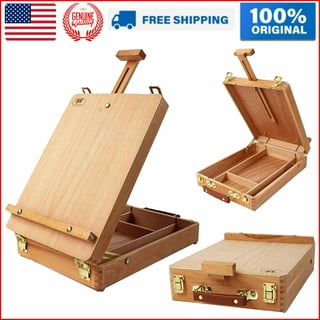 LIOOBO Box Painting Box Portable Oil Painting case Table Easel Portable Oil  Painting Easel Canvas Paintings Picture Easel Table top easels for