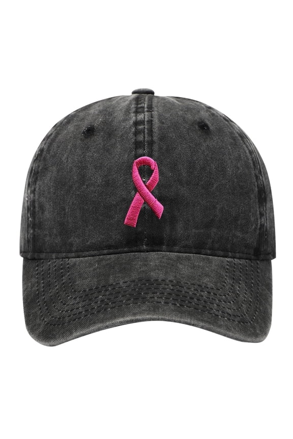 Breast Cancer Hats for Women, Embroidered Adjustable Breast Cancer Awareness Hat Breast Cancer Gifts for Woman, Baseball Cap, Workout Hat