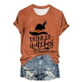 thumbnail image 1 of Clearance! HCURIBAD Shirts for Women, Women's Casual Letter Printed Round Neck Short Sleeve Top Halloween Witch T Shirt, Womens Graphic Tees, Halloween Shirts for Women 1PC T-Shirt Orange XL, 1 of 4