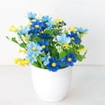 thumbnail image 1 of Clearance! Haidf 1Pc Potted Artificial Flowers, Small Fake Plants Faux Flowers in Pot, Mini Potted Plants for Indoor Outdoor Home Kitchen Office Table Centerpiece Decoration, Fake Flowers in Vase, 1 of 5