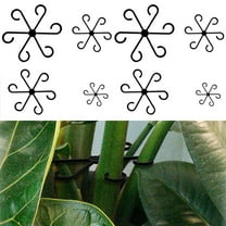 Clearance! Haidf 8Pcs Plant Stem Support, Climbing Houseplant Stem Supports, Plant Support Stakes for Indoor Plants, Reusable Flower Plant Stakes, Trellis Stem Hook Growth Accessories, Black