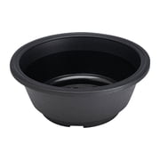 Clearance! Haidf Shallow Planter, Round Plastic Low Bowl Planter with Multi Mesh Drainage Holes, Shallow Pots for Indoor Outdoor Plants Flowers, Herbs, and Succulent, Bonsai Planter, 6.4 Inch, Black