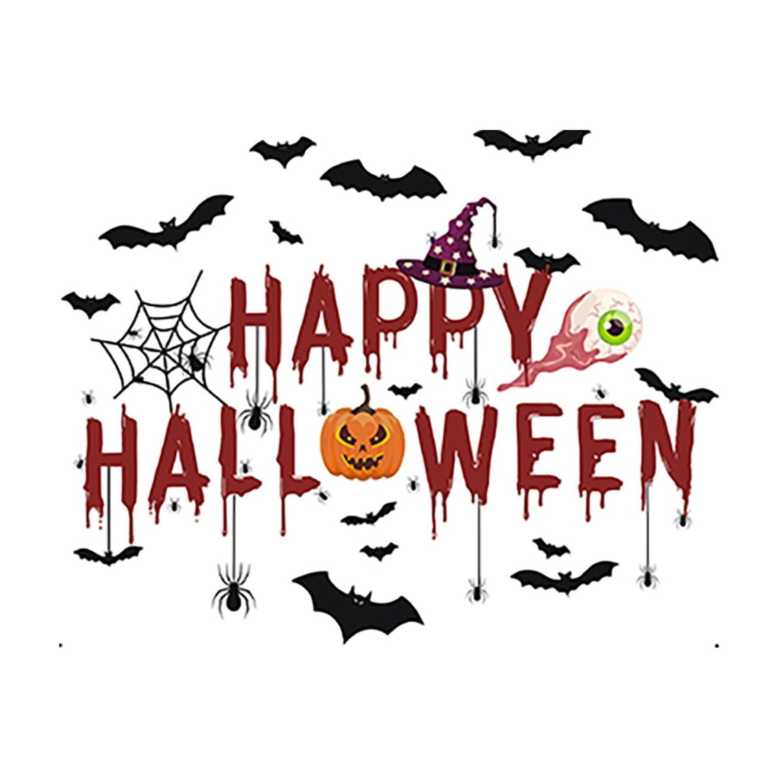 Clearance Halloween Decorations,Stickers,Halloween Window Decoration