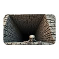 thumbnail image 1 of Clearance Halloween 3D Illusion Rug, Skeleton Optical Illusion Mat, 31.5 x 47.2 Inch Polyester Entryway Door Mat, Low Profile Spooky Floor Carpet for Dorm Bathroom Bedroom Party Decor, 1 of 8