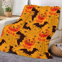 Clearance!Halloween Air Conditioning Blanket Sofa Blanket,Halloween Pumpkin Pattern Blanket, Modern Flannelette Warm Blanket For Bedroom