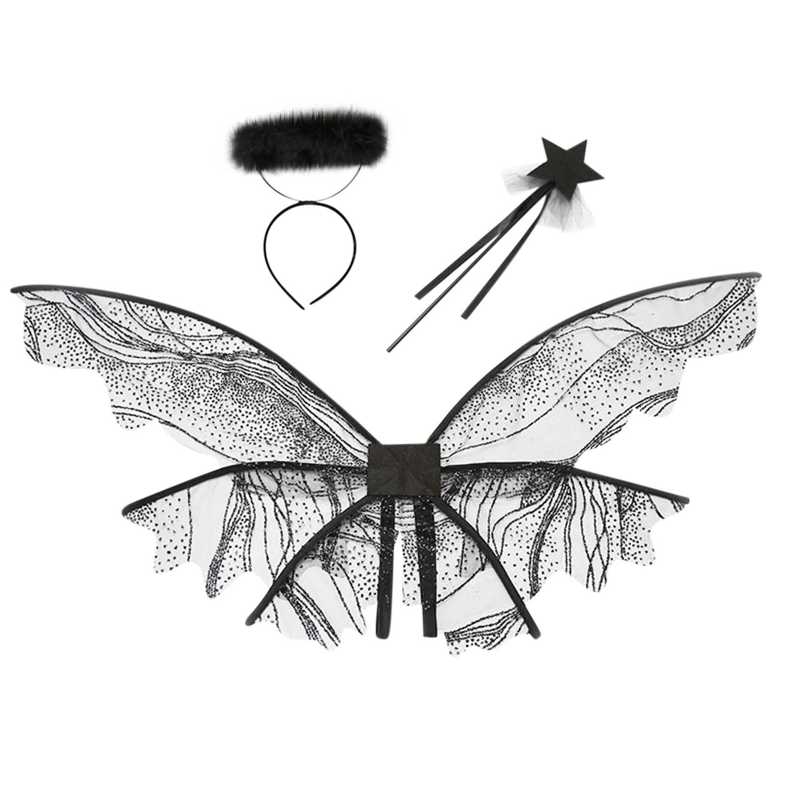 Clearance！Halloween Angel Wings and Halo Angel Wings Costume for Kids