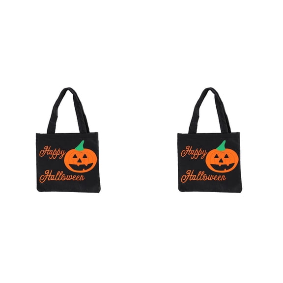 Clearance Halloween Candy Bags with Handles for Kids, Reusable Non-Woven Gift Bags for Trick-or-Treat and Party Favors - BK