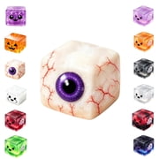 Clearance Halloween Cubes Squish Toys, Soft Gothic Stress Balls, Squeeze Squishies Toys Relief Fidget Gift for Kiddo Adults Eyes