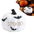 thumbnail image 1 of Clearance Halloween Decor Under $6 Halloween Pumpkin Decorations Resin Figurines Black White Orange Pumpkin Statues For Tabletop Garden Shelf Mantel Creepy Holiday Decor Prop For Indoor Outdoor,1PC, 1 of 9