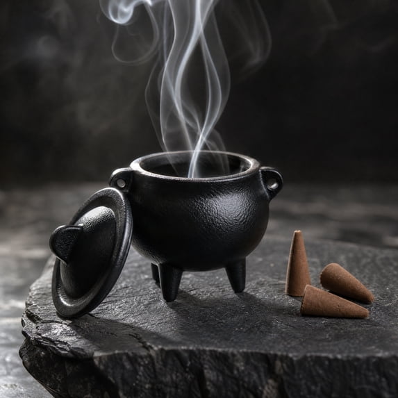Clearance! Halloween Decorations Indoor - Iron Witch Cauldron With Lid Side Handles 3 Legs Black Mini Cauldron Pot - Hocus Pocus Party Decor for Home Table Mantel Kitchen Room