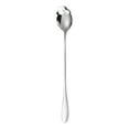 thumbnail image 1 of Clearance Halloween Decorations Kezqiaxn Halloween Stainless Steel Skull Shape Stirring Spoon Bar Milk Tea Juices Ice Cream Coffee Cocktail Hollow Long Handle Ice Spoon Silver, 1 of 6