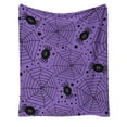 thumbnail image 1 of Halloween Flannel Fleece Throw Blankets,Spider and Spider Web Printing Blankets,Soft Fuzzy Plush Halloween Themed Throw Blankets for Couch Sofa or Bed,for Children Men and Women, 1 of 6