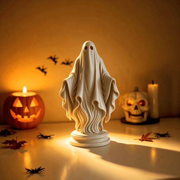 Clearance Halloween Ghost Figurine, Gothic Spooky Ghost Resin Statue, Early Halloween Decorations, Resin Statue for Party, Home, Indoor & Porch Decor