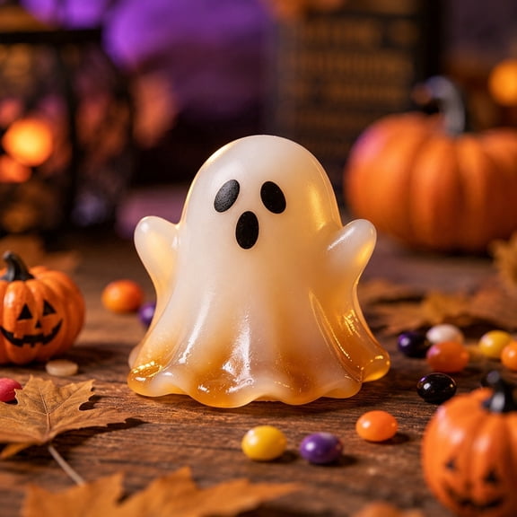 Clearance! Halloween Ghost Squish 2.36 Inch, Translucent Spooky Squeeze Ball, Sensory Stress Relief Fidget for K*ids Adults Desktop