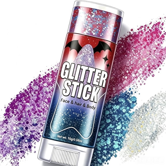 Clearance Halloween Glitter Stick, Red Blue White Bat Glitter Stick, Halloween Costumes Stick, Halloween Outfits Accessories for Kiddo Teen Women Men, Halloween Decoration Gift