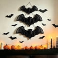 thumbnail image 1 of Clearance Halloween Hanging Bats Decoration Handcrafted Woven Rattan Black Bat Wall Hanging, Gothic Farmhouse Wall Art Decor for Door Mantel & Party -3 Pcs, 1 of 7