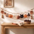 thumbnail image 1 of Clearance Halloween Hanging Decor Garland, Pumpkin Ghost Black Cat Witch Hat Decorations with Jute Rope, Spooky Party Mantel Door Window Wall Decoration, 1 of 6