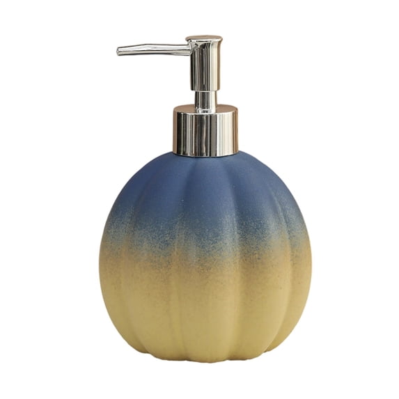 Clearance Halloween Pumpkin Shape Liquid Soap Dispenser Pump, Trendy Holiday Decoration for Apartment, Kitchen Sink, Home Bathroom Vanity and Halloween Themed Room Decoration (550ml)