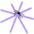 thumbnail image 1 of Hvmvliv Halloween Spider Webs Light Halloween Webs LED Lights 8-Modes Halloween Decoration Prop,120 Lights For Halloween Decorations Indoor Yard Garden Party With Large Spider (12ft+75cm spider), 1 of 5