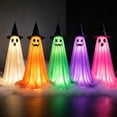 thumbnail image 1 of Clearance Halloween Spooky Ghost Light, Purple 4FT Outdoor & Indoor Halloween Decorative Lights with Remote, Halloween Witch Hat Glowing Ghost Light Gift for Front Porch Yard Fall Holiday Decor, 1 of 6