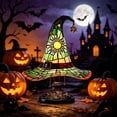thumbnail image 1 of Clearance Halloween Table Lamp Decorations, Witch Hat Lamp Gifts - Handcrafted Retro Resin Witch Lamp, USB Powered Gothic Wizard Hats Night Light, Home Decor Accent Lamps for Bedroom, 1 of 8