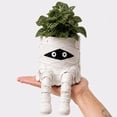 thumbnail image 1 of Clearance! Halloween Whimsical Hanging Leg Planter, Resin Succulent Garden Pot, Mummy, 1 of 8